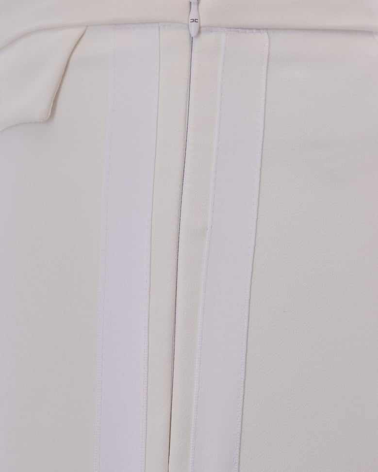 trousers crepe satin ivory by Selfnex