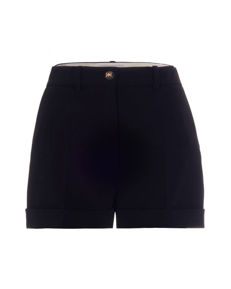 shorts in crepe black by Selfnex