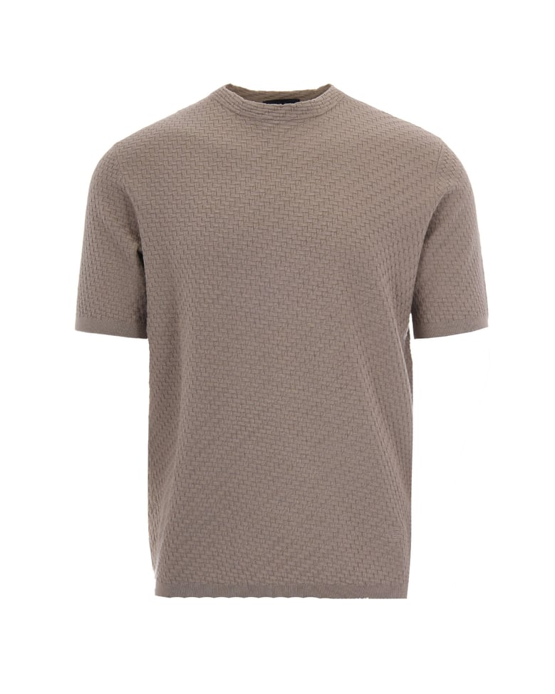 crewneck knit top vintage khaki by Selfnex