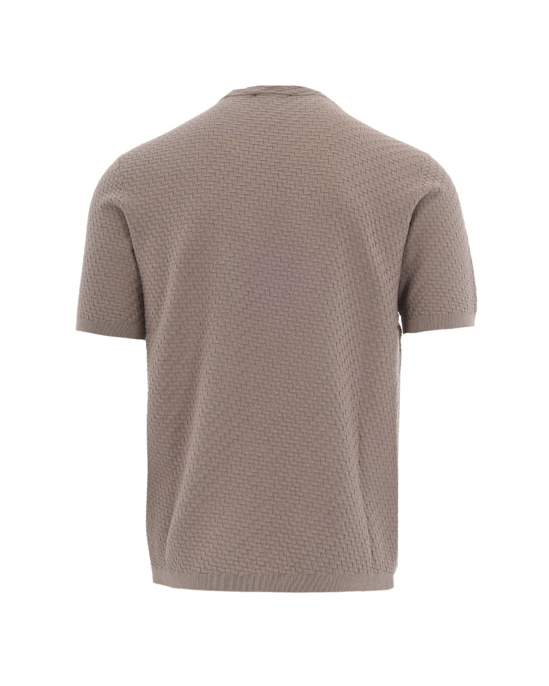 crewneck knit top vintage khaki by Selfnex