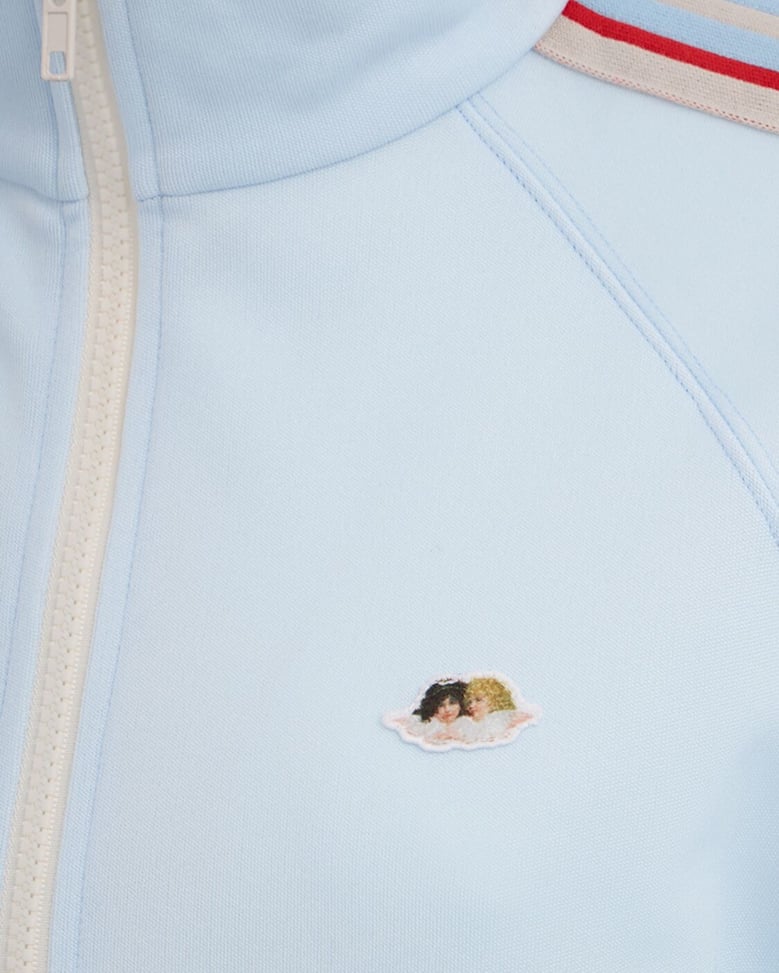 cropped sweatshirt angel patch light blue by Selfnex