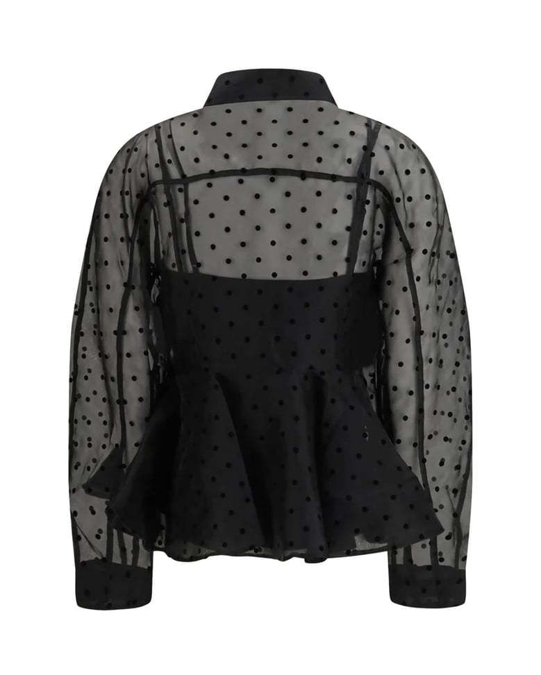 shirt peplo organza black by Selfnex