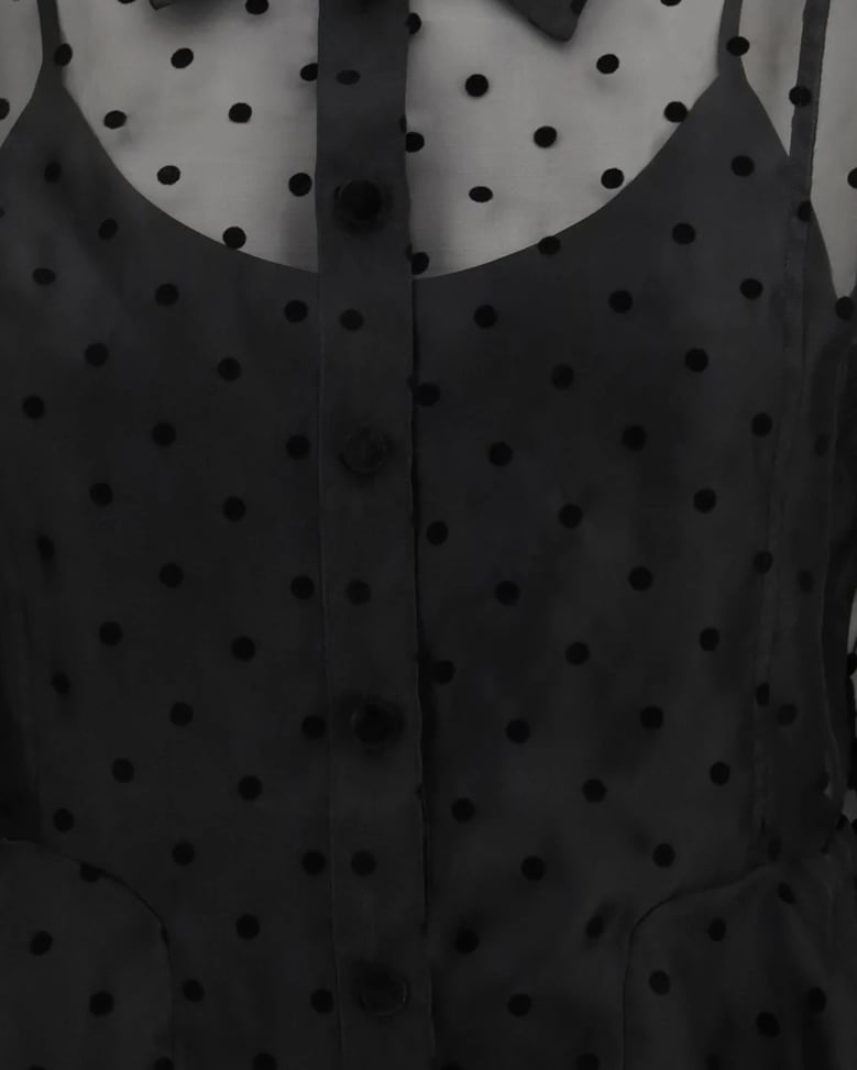 shirt peplo organza black by Selfnex
