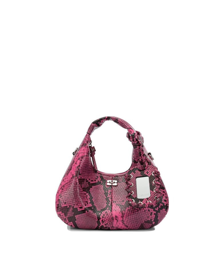 mini hobo bag rosa snake raspberry rose by Selfnex