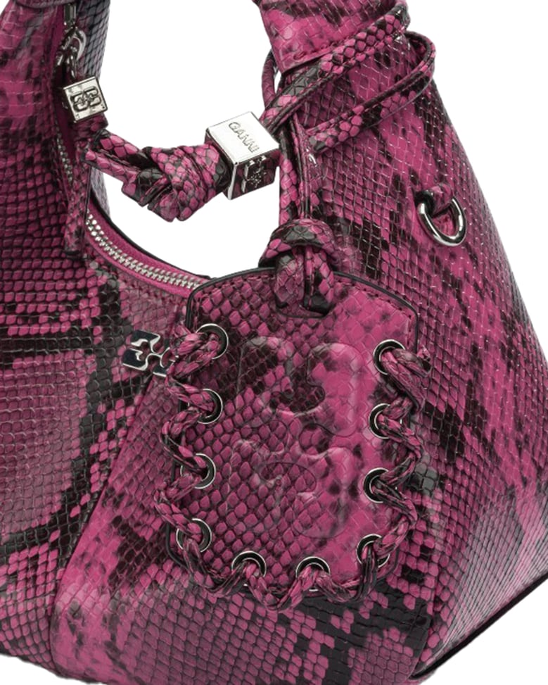 mini hobo bag rosa snake raspberry rose by Selfnex