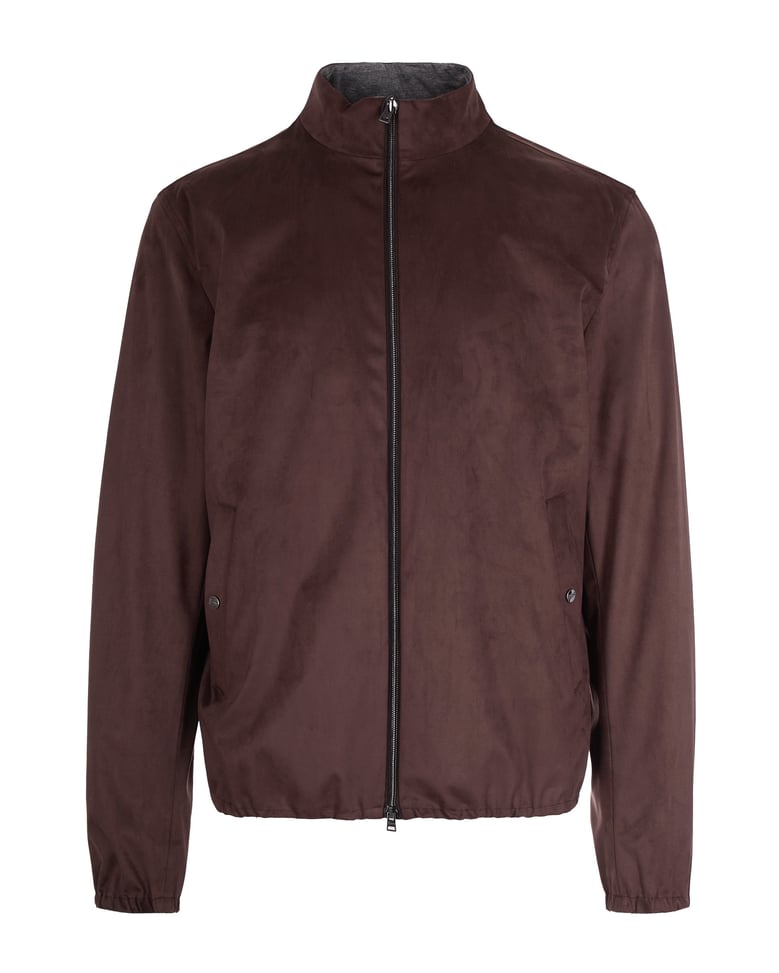 suede-effect jacket dark brown by Selfnex