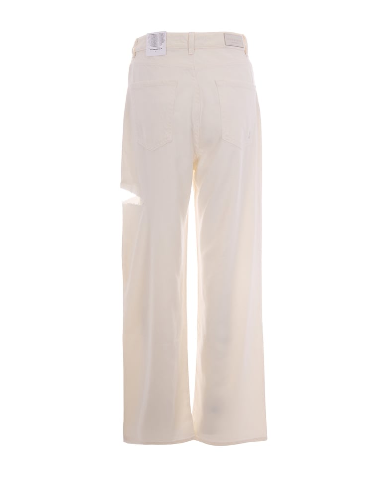 wide-leg jeans poppy white by Selfnex