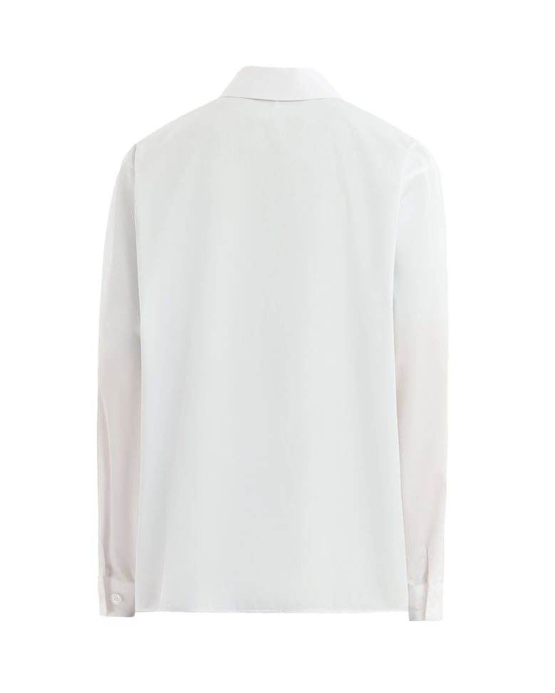 long-sleeve zip shirt lily white by Selfnex