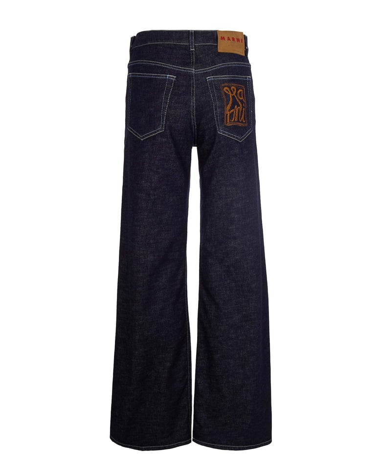 jeans wide leg blue/black by Selfnex