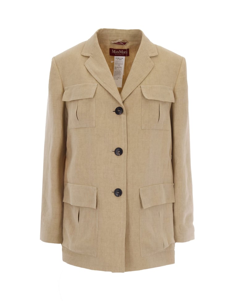 sahariana linen jacket by Selfnex