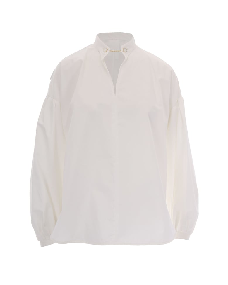satin blouse ivory by Selfnex