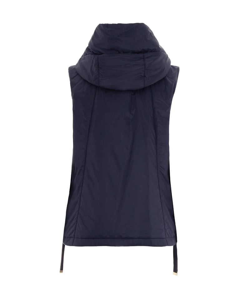 short hooded gilet midnight blue by Selfnex