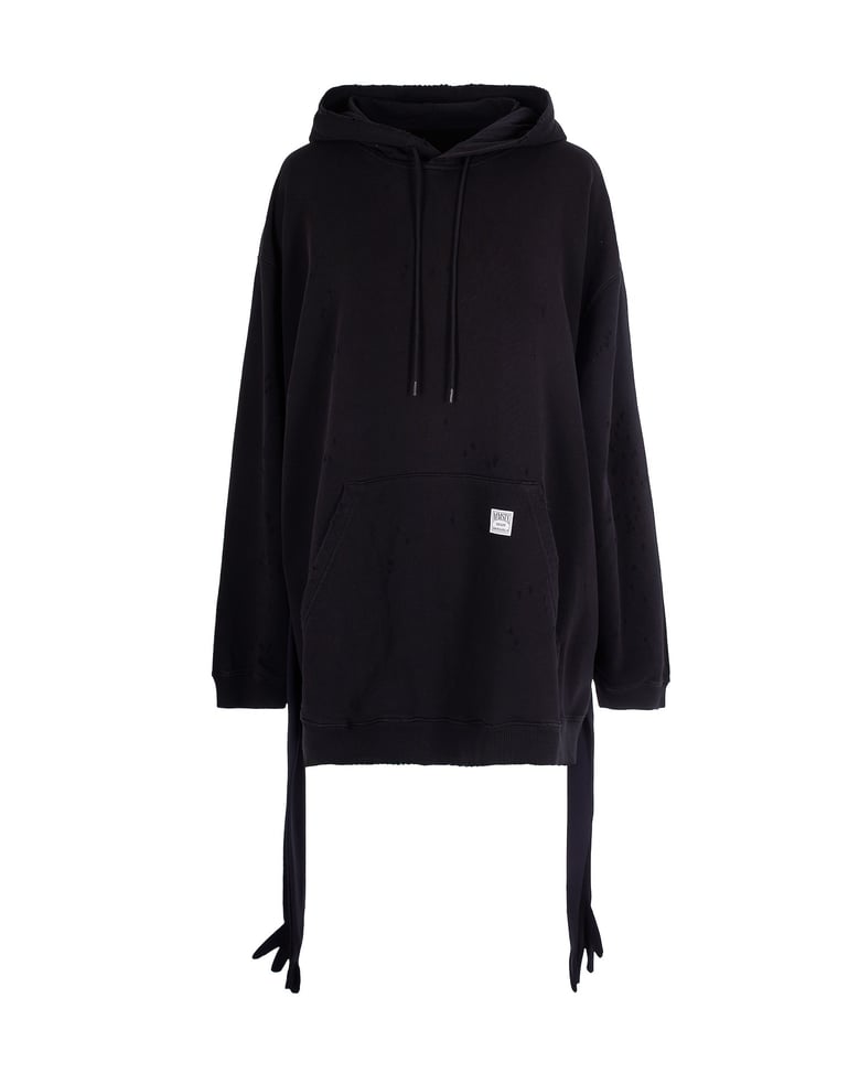 mini dress with hood and gloves black by Selfnex