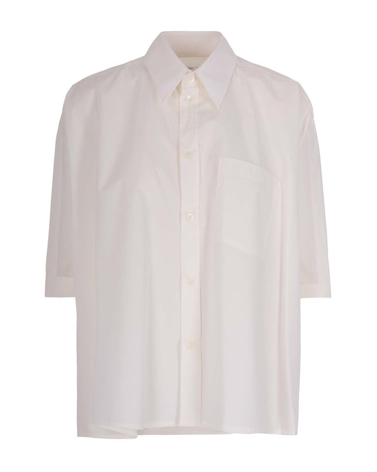 oversized poplin shirt off white by Selfnex