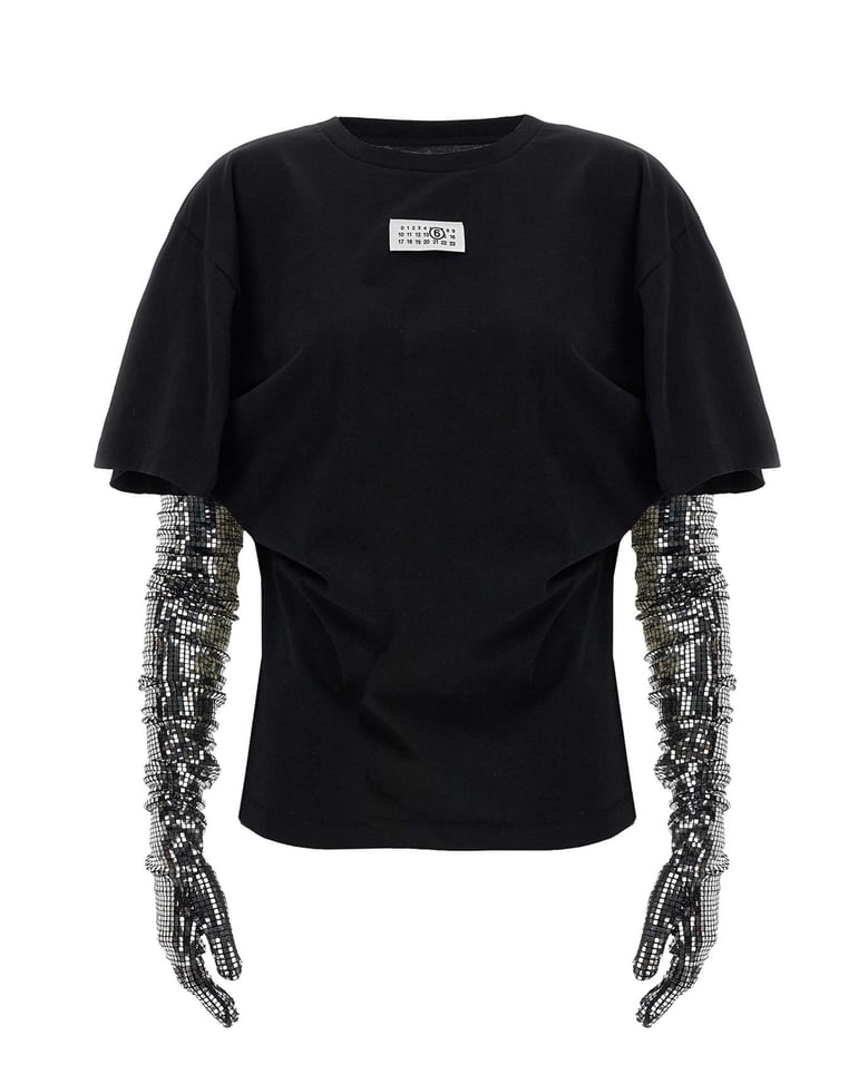 t-shirt with gloves black by Selfnex