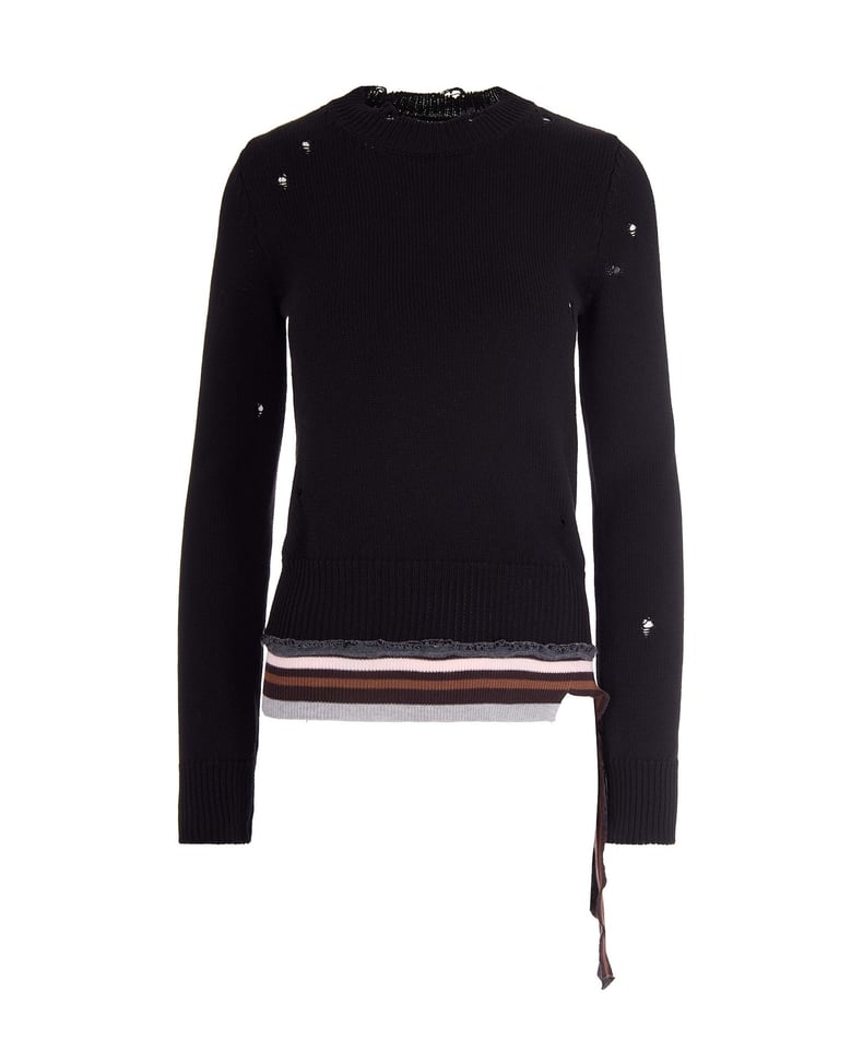 jumper ribbed destroyed black/multicolour by Selfnex