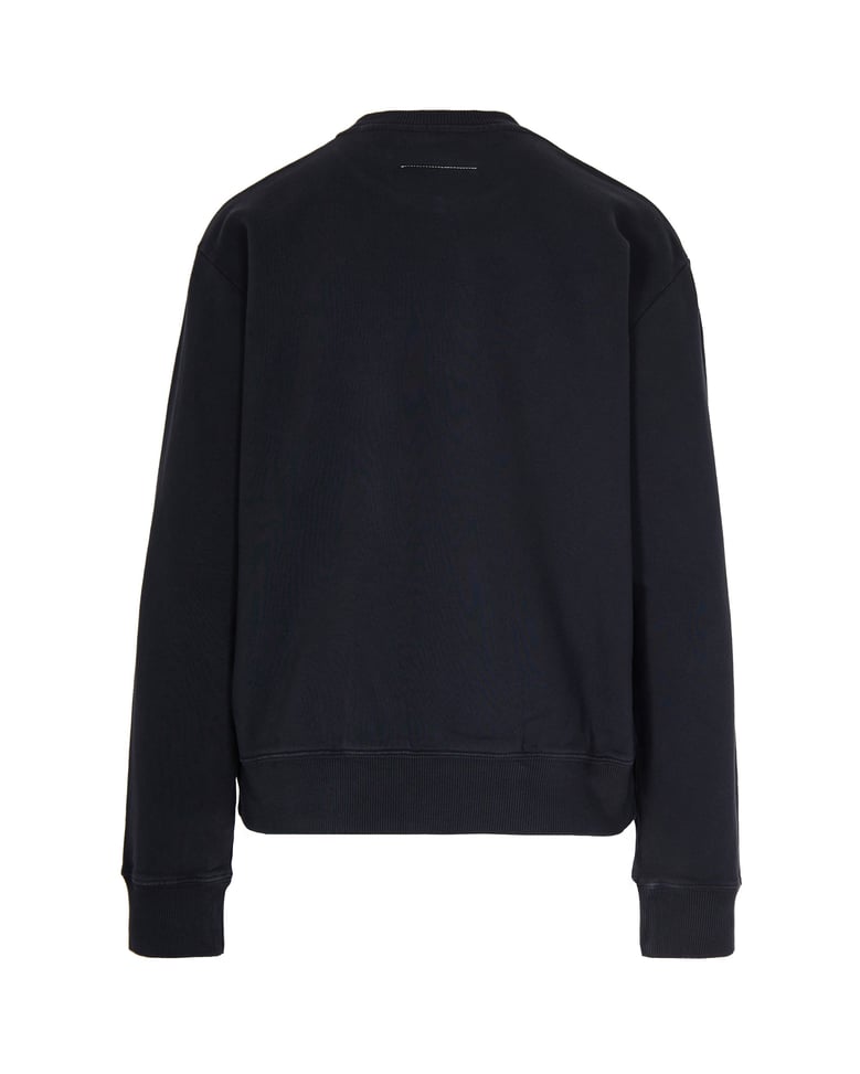 sweatshirt numeric signature washed black by Selfnex