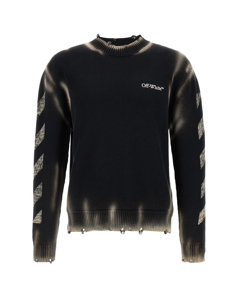 knit jumper diag corrosion black by Selfnex