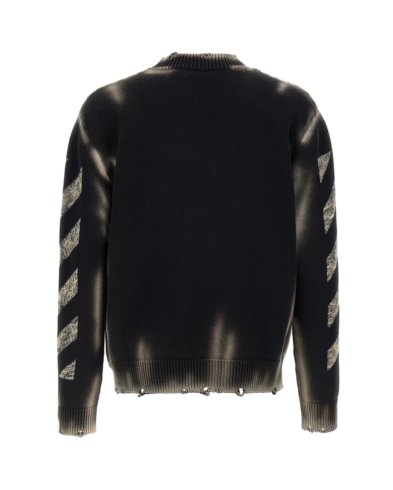 knit jumper diag corrosion black by Selfnex