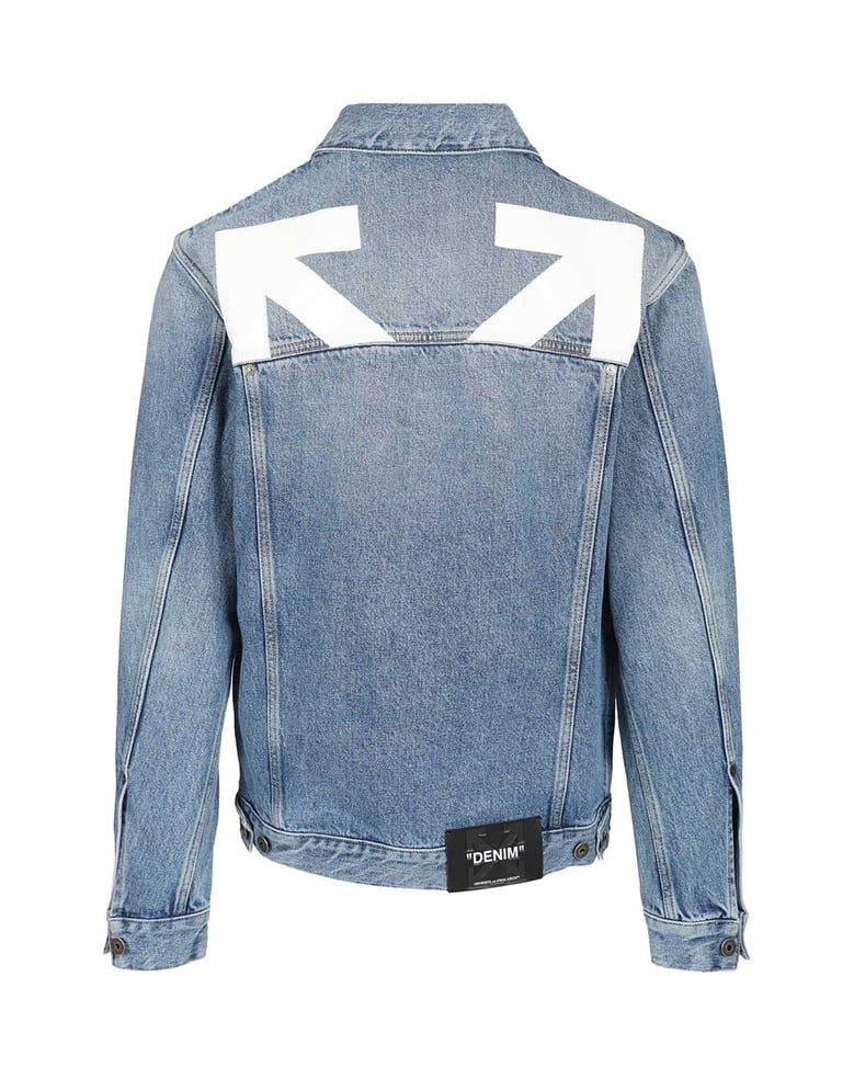 denim jacket half arrow light medium blue by Selfnex