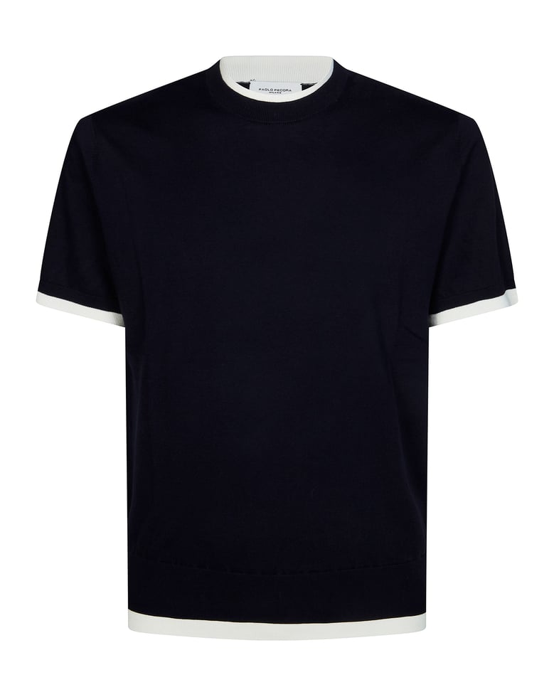 crew-neck t-shirt blue by Selfnex