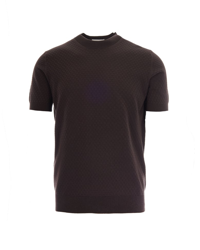 t-shirt knit cotton brown by Selfnex