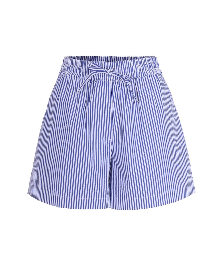 shorts in striped cotton with micro-strass by Selfnex