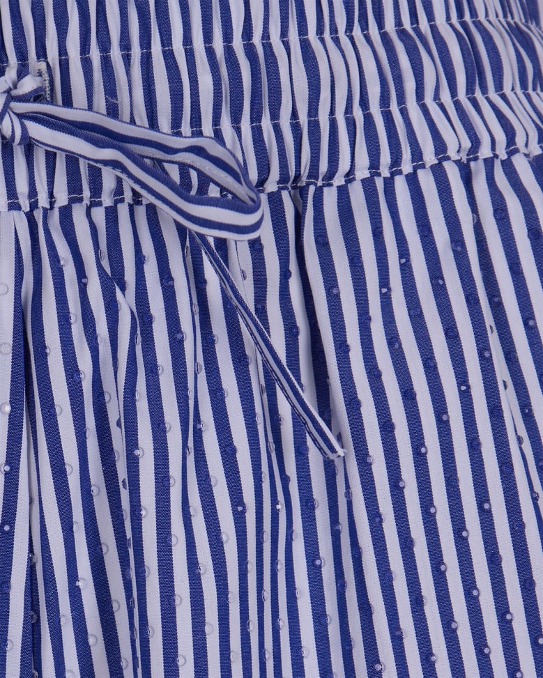 shorts in striped cotton with micro-strass by Selfnex