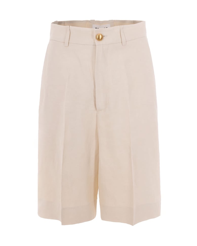 bermuda shorts sand linen by Selfnex