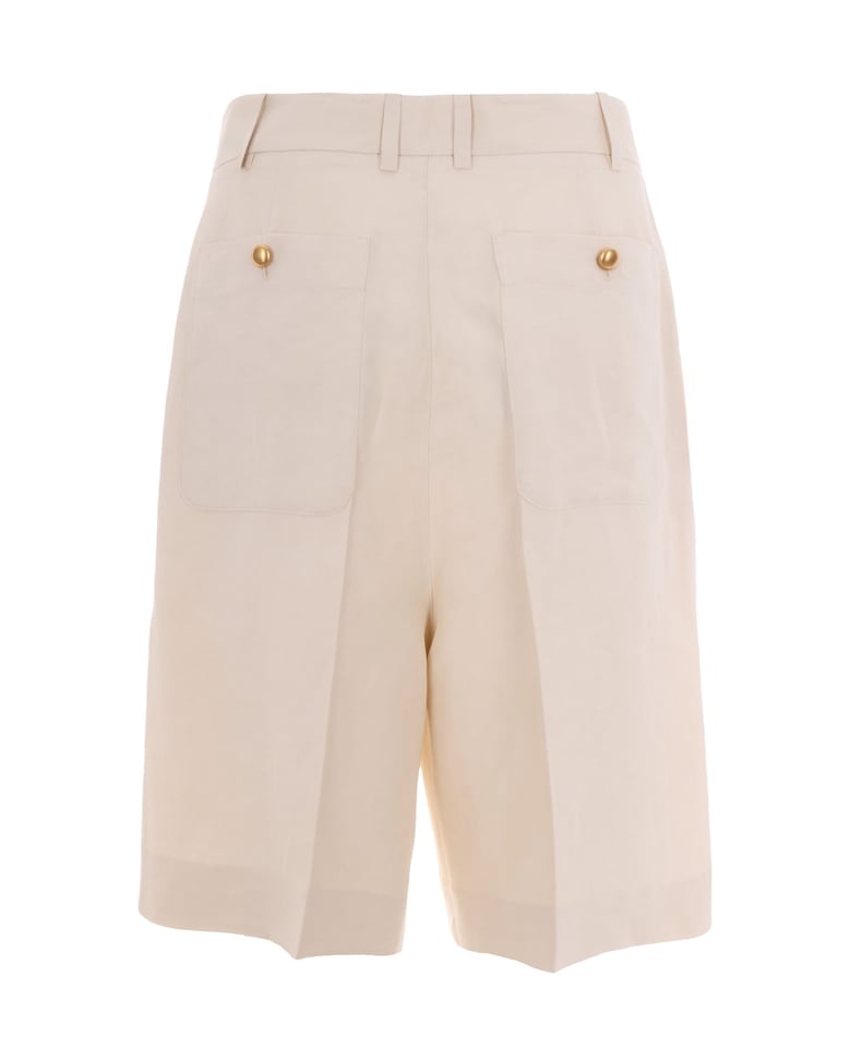 bermuda shorts sand linen by Selfnex