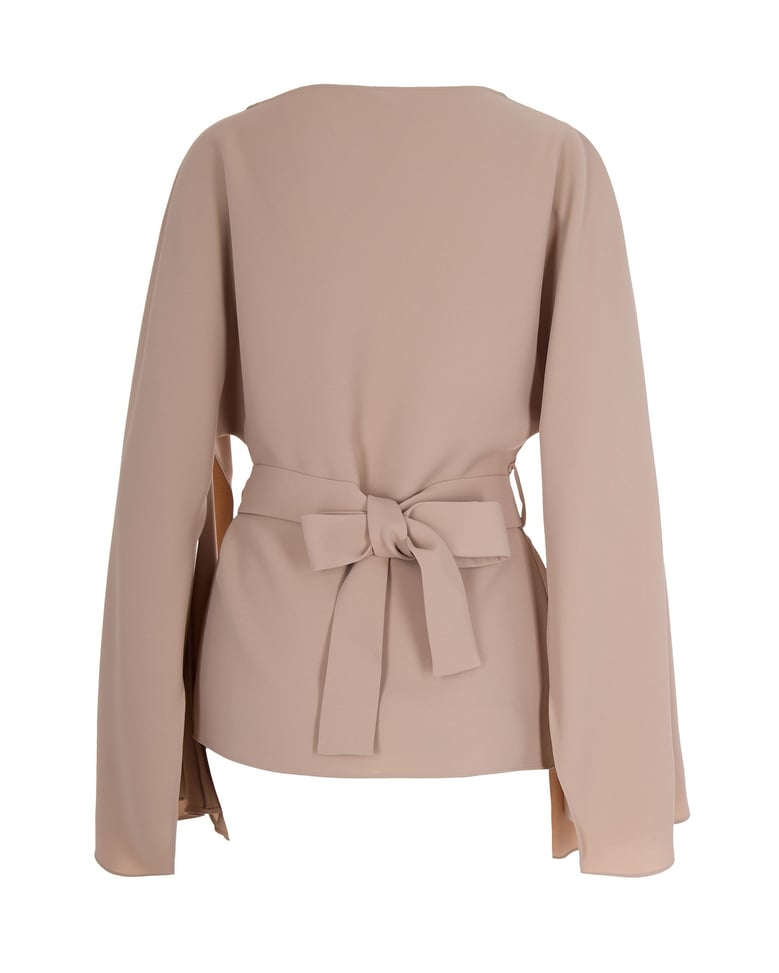 blouse cintura ricamo beige by Selfnex