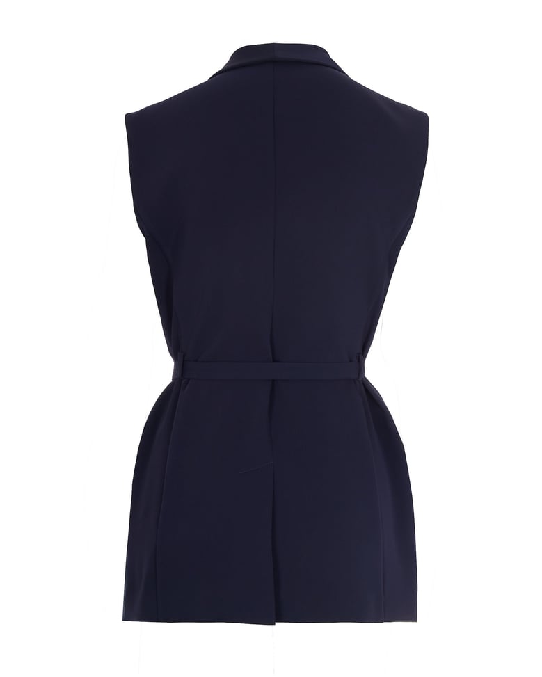 gilet with belt blue by Selfnex