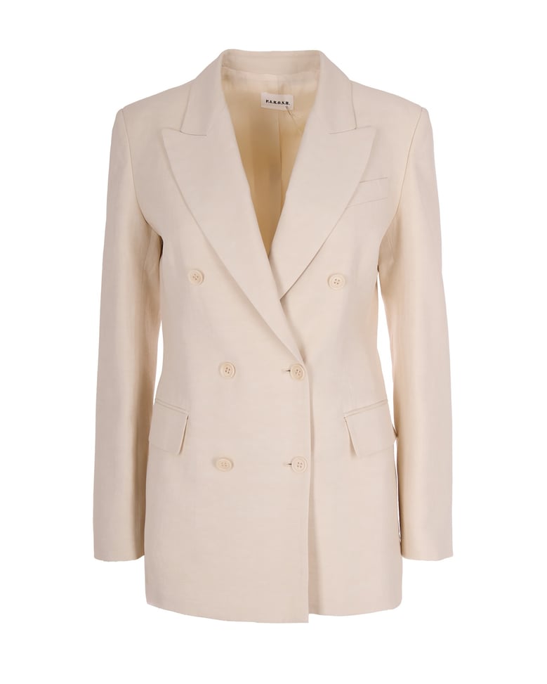 double-breasted blazer sand by Selfnex