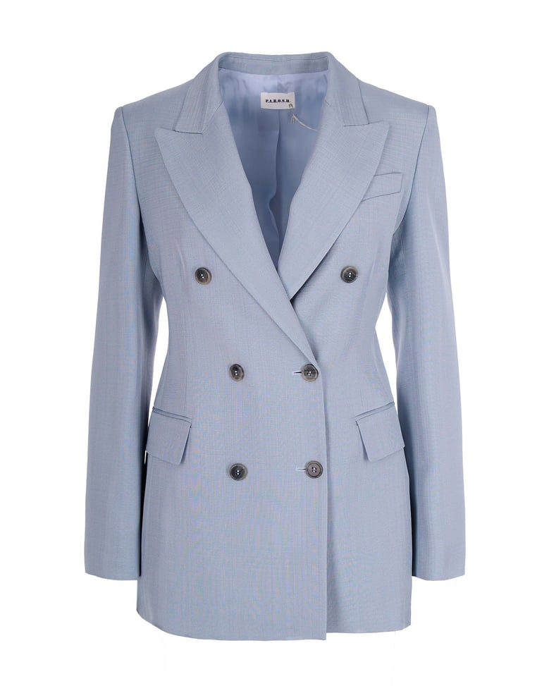 blazer double-breasted sky blue by Selfnex