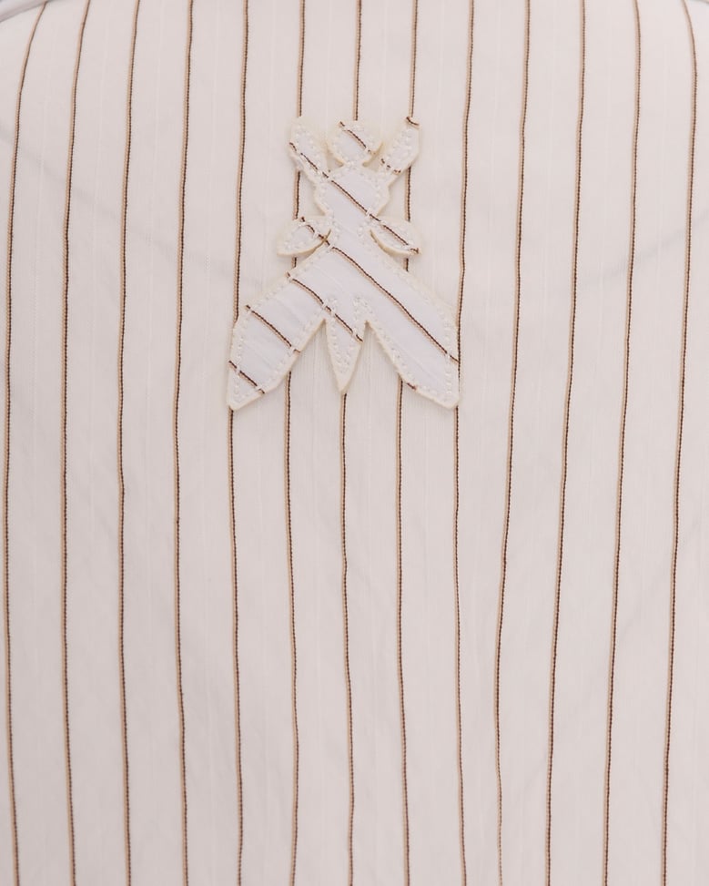 cropped shirt white communion stripe by Selfnex