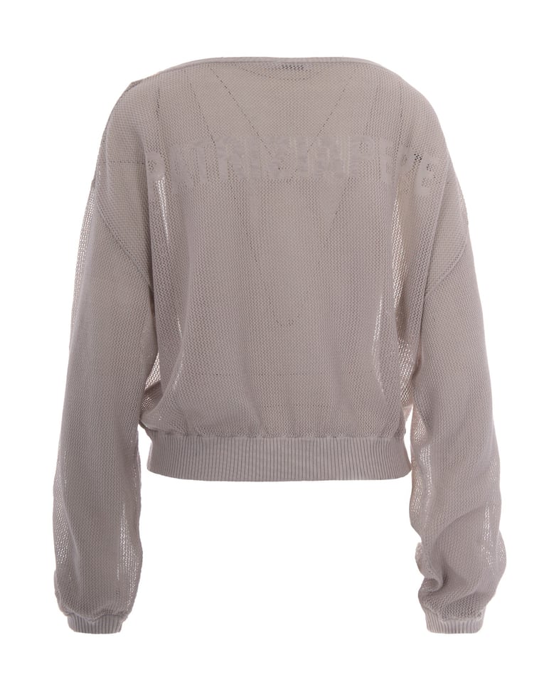 knit sweater maglia retata fresh grey by Selfnex