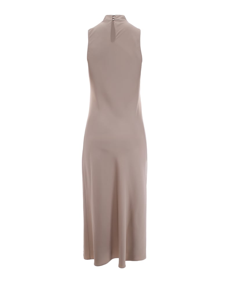 midi satin dress cloud grey by Selfnex