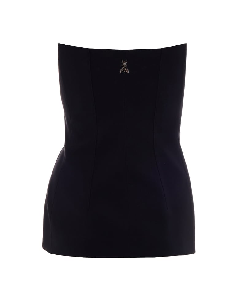 bustier crepe with buttons black by Selfnex