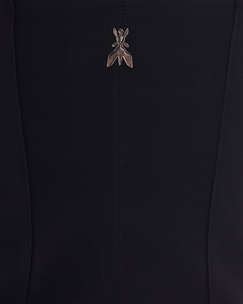 bustier crepe with buttons black by Selfnex