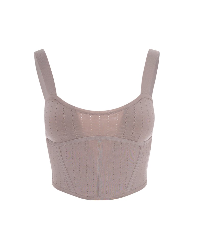 bustier top jaquard cloud grey by Selfnex