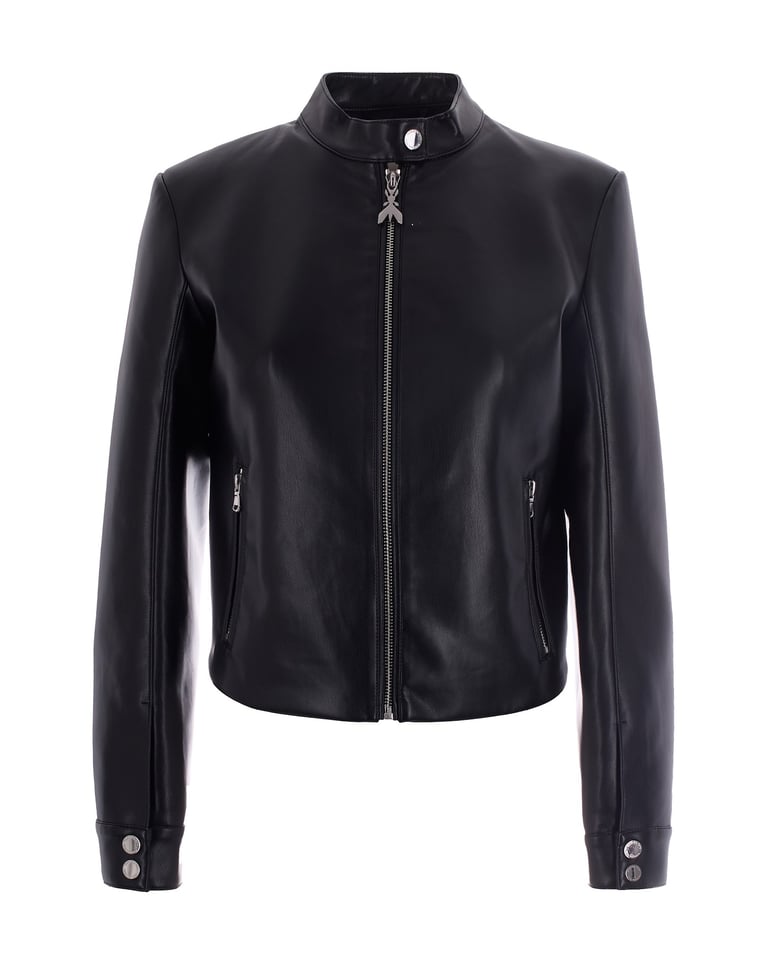 jacket chiodo spalmato black by Selfnex