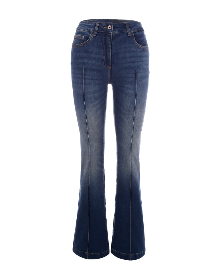 jeans flare dirty blue wash by Selfnex