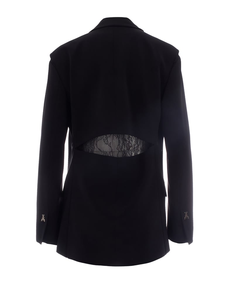 blazer in crepe black by Selfnex
