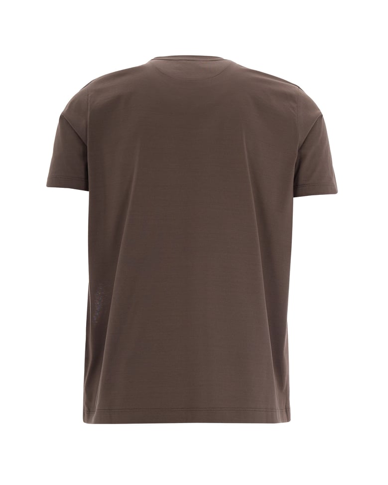 t-shirt ricamo tabacco brown by Selfnex