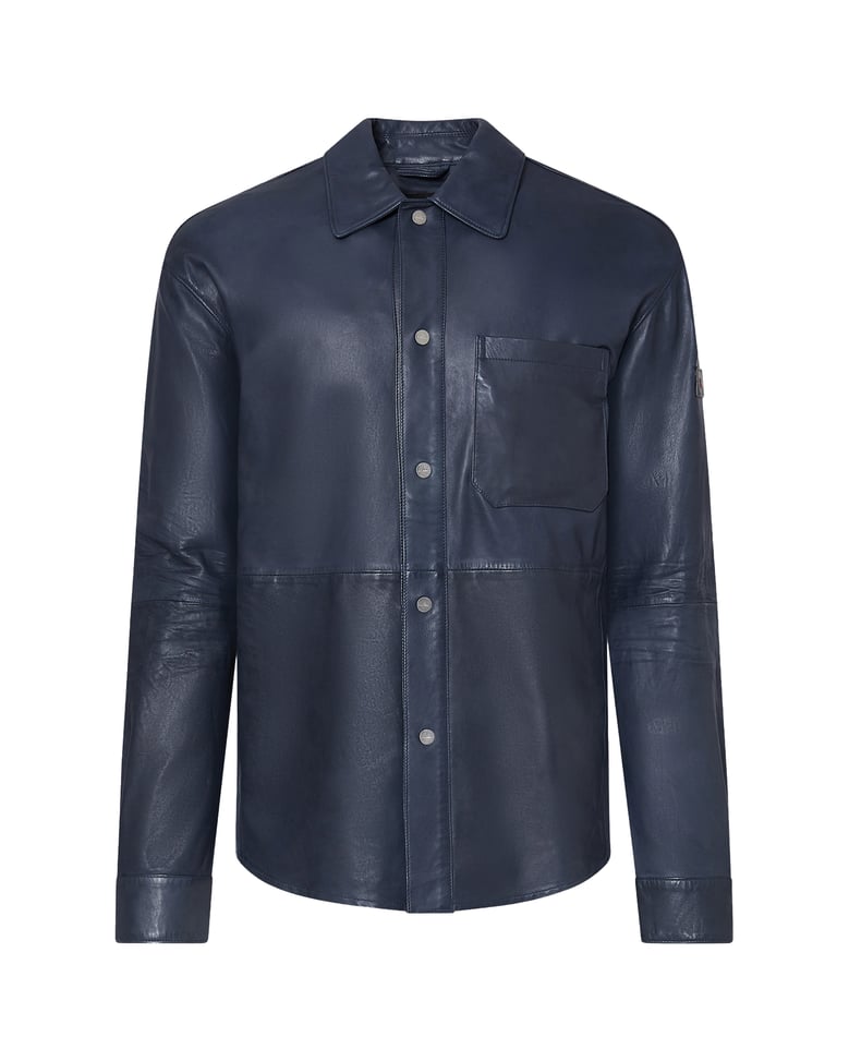 leather jacket oriental blue by Selfnex