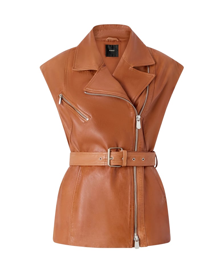gilet gypsy washed leather by Selfnex