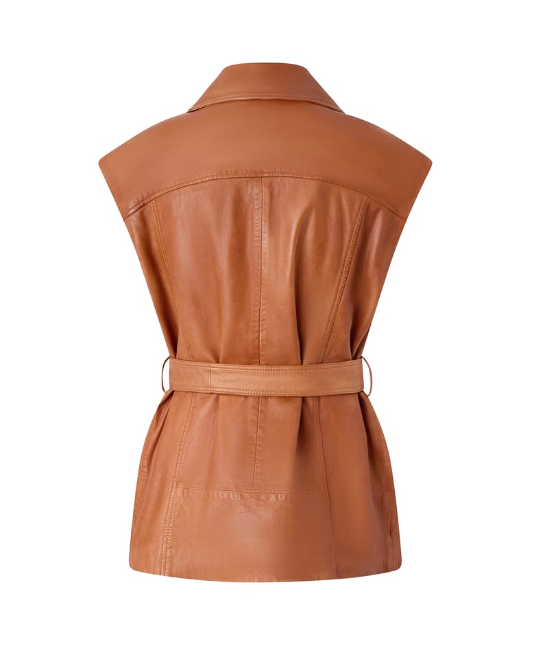 gilet gypsy washed leather by Selfnex