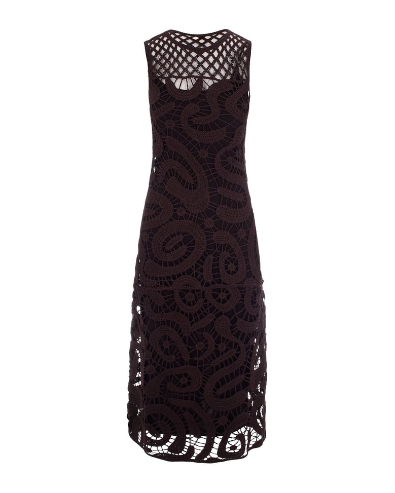 dress bufera crochet brown java by Selfnex