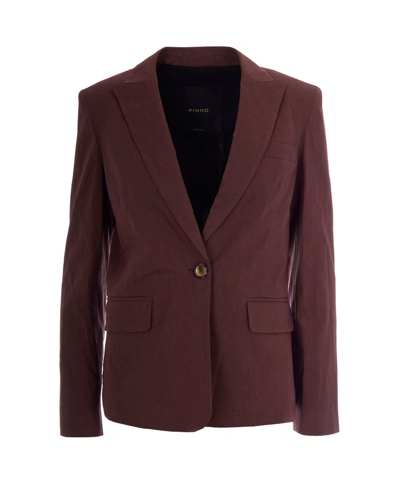 linen jacket freda brown by Selfnex