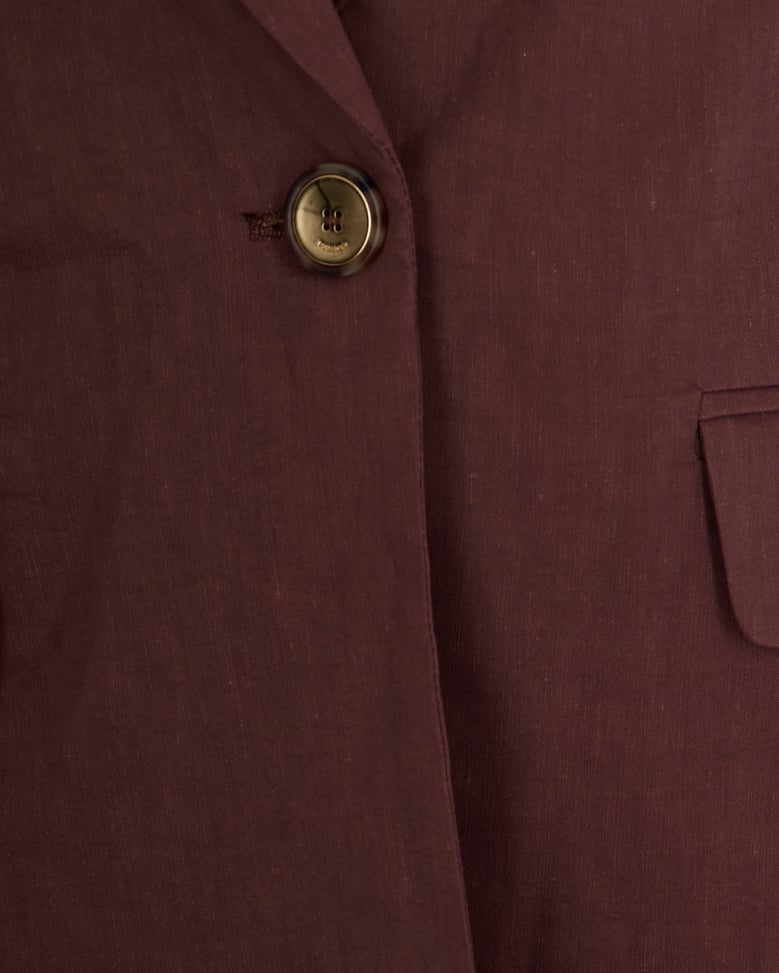 linen jacket freda brown by Selfnex